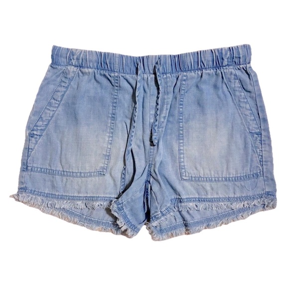 For The Republic Pants - For The Republic Tencel Light Blue Frayed Shorts XS